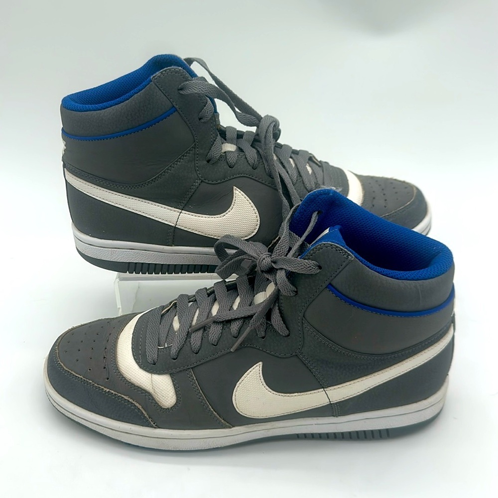 Nike Sky Team '87 MID Blue Gray White 554998-002 Men's Size 8.5 Athletic Shoes